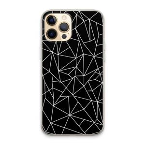 CaseCompany Geometrische lijnen wit: iPhone 13 Pro Max Transparant Hoesje