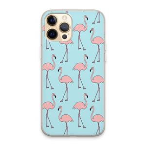 CaseCompany Anything Flamingoes: iPhone 13 Pro Max Transparant Hoesje