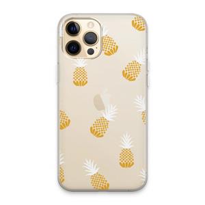 CaseCompany Ananasjes: iPhone 13 Pro Max Transparant Hoesje