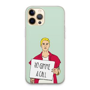 CaseCompany Gimme a call: iPhone 13 Pro Max Transparant Hoesje