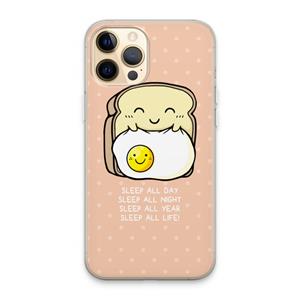 CaseCompany Sleep All Day: iPhone 13 Pro Max Transparant Hoesje