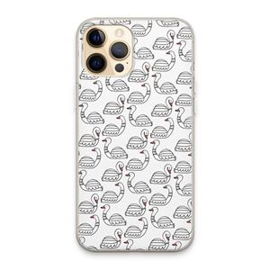 CaseCompany Zwanen: iPhone 13 Pro Max Transparant Hoesje