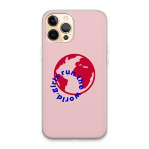 CaseCompany Run The World: iPhone 13 Pro Max Transparant Hoesje