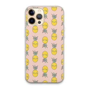 CaseCompany Ananas: iPhone 13 Pro Max Transparant Hoesje