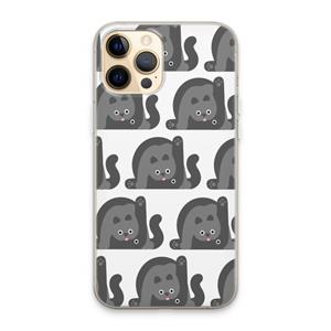 CaseCompany Cats: iPhone 13 Pro Max Transparant Hoesje