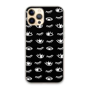 CaseCompany Eye pattern #3: iPhone 13 Pro Max Transparant Hoesje