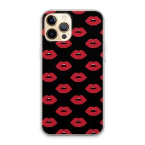 CaseCompany Lips: iPhone 13 Pro Max Transparant Hoesje