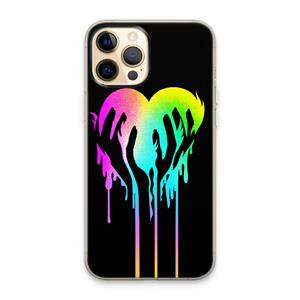 CaseCompany Hold My Heart: iPhone 13 Pro Max Transparant Hoesje
