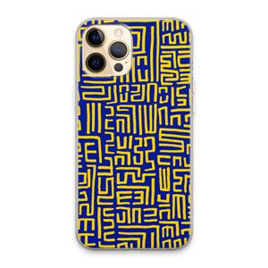 CaseCompany Majorelle Blue Print: iPhone 13 Pro Max Transparant Hoesje