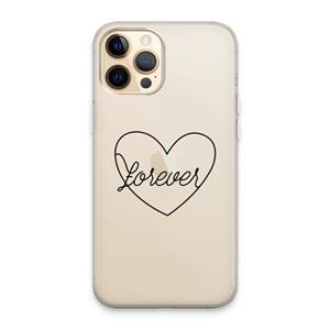 CaseCompany Forever heart black: iPhone 13 Pro Max Transparant Hoesje