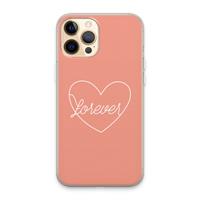 CaseCompany Forever heart: iPhone 13 Pro Max Transparant Hoesje