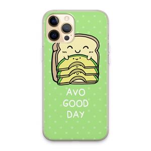 CaseCompany Avo Good Day: iPhone 13 Pro Max Transparant Hoesje