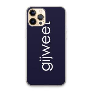 CaseCompany Gijweet: iPhone 13 Pro Max Transparant Hoesje