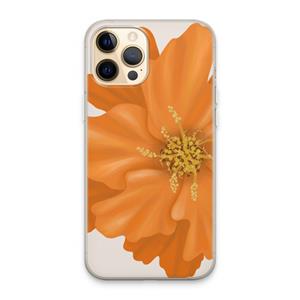 CaseCompany Orange Ellila flower: iPhone 13 Pro Max Transparant Hoesje