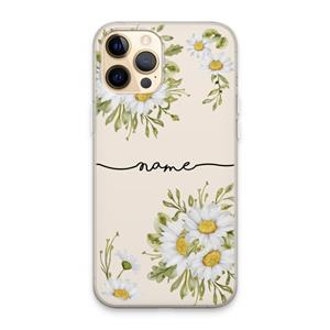 CaseCompany Daisies: iPhone 13 Pro Max Transparant Hoesje