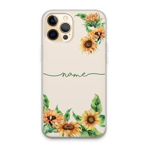 CaseCompany Zonnebloemen: iPhone 13 Pro Max Transparant Hoesje