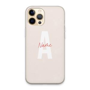 CaseCompany Strawberry Milkshake: iPhone 13 Pro Max Transparant Hoesje