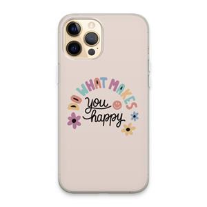 CaseCompany Happy days: iPhone 13 Pro Max Transparant Hoesje