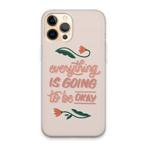 CaseCompany Optimistic flower girl: iPhone 13 Pro Max Transparant Hoesje