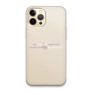 CaseCompany uw waarde daalt niet: iPhone 13 Pro Max Transparant Hoesje