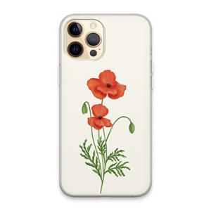 CaseCompany Red poppy: iPhone 13 Pro Max Transparant Hoesje