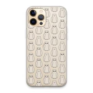 CaseCompany Uilen: iPhone 13 Pro Max Transparant Hoesje