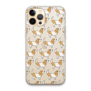 CaseCompany Doggy: iPhone 13 Pro Max Transparant Hoesje