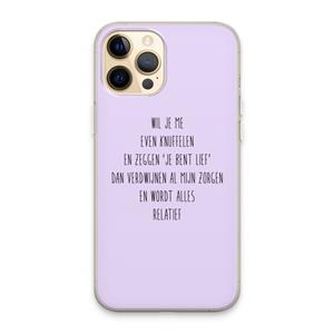 CaseCompany Relatief: iPhone 13 Pro Max Transparant Hoesje