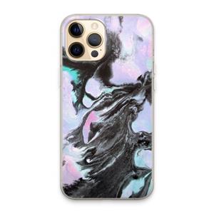 CaseCompany Pastel zwart: iPhone 13 Pro Max Transparant Hoesje