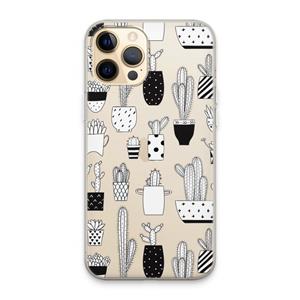 CaseCompany Cactusmotief: iPhone 13 Pro Max Transparant Hoesje