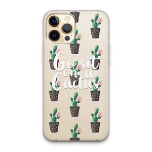 CaseCompany Cactus quote: iPhone 13 Pro Max Transparant Hoesje