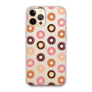 CaseCompany Donuts: iPhone 13 Pro Max Transparant Hoesje