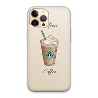 CaseCompany But first coffee: iPhone 13 Pro Max Transparant Hoesje