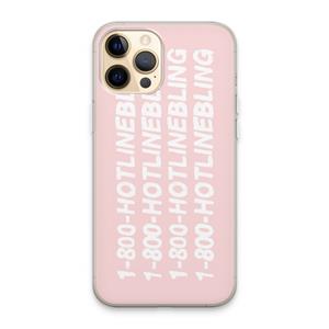 CaseCompany Hotline bling pink: iPhone 13 Pro Max Transparant Hoesje