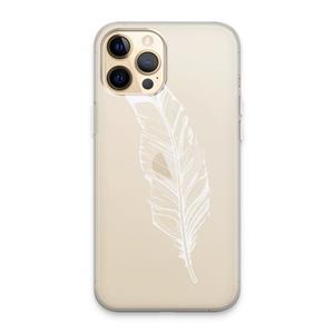 CaseCompany Pluim: iPhone 13 Pro Max Transparant Hoesje