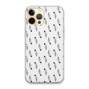 CaseCompany Pluimen: iPhone 13 Pro Max Transparant Hoesje