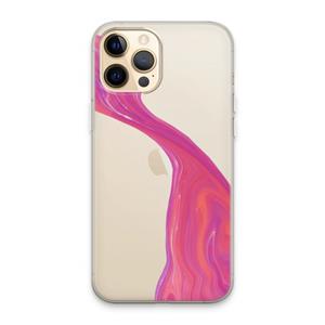 CaseCompany Paarse stroom: iPhone 13 Pro Max Transparant Hoesje