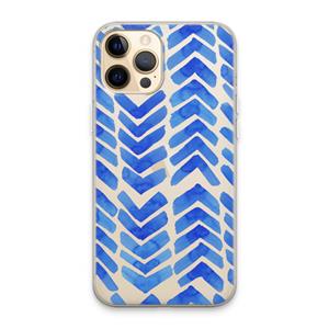 CaseCompany Blauwe pijlen: iPhone 13 Pro Max Transparant Hoesje