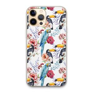 CaseCompany Bloemen tukan: iPhone 13 Pro Max Transparant Hoesje