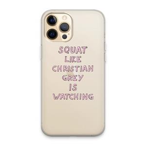 CaseCompany Christian Grey: iPhone 13 Pro Max Transparant Hoesje