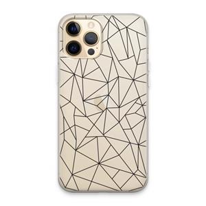 CaseCompany Geometrische lijnen zwart: iPhone 13 Pro Max Transparant Hoesje