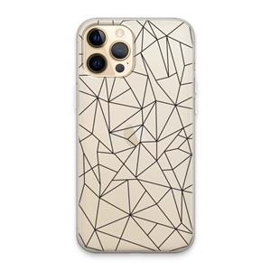 CaseCompany Geometrische lijnen zwart: iPhone 13 Pro Max Transparant Hoesje