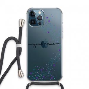 CaseCompany Sterren: iPhone 13 Pro Max Transparant Hoesje met koord