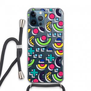 CaseCompany 8-bit N°6: iPhone 13 Pro Max Transparant Hoesje met koord