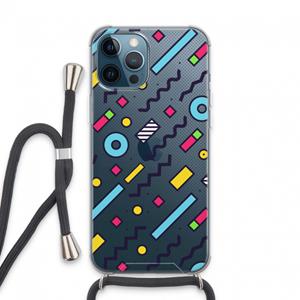 CaseCompany 8-bit N°8: iPhone 13 Pro Max Transparant Hoesje met koord