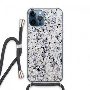 CaseCompany Gespikkelde marmer: iPhone 13 Pro Max Transparant Hoesje met koord