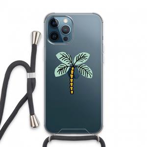 CaseCompany Palmboom: iPhone 13 Pro Max Transparant Hoesje met koord
