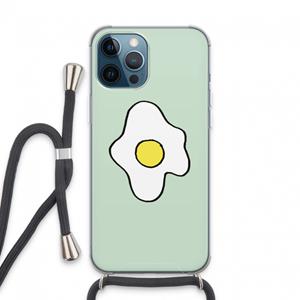 CaseCompany Spiegelei: iPhone 13 Pro Max Transparant Hoesje met koord