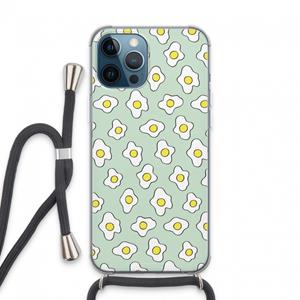 CaseCompany Spiegeleitjes: iPhone 13 Pro Max Transparant Hoesje met koord