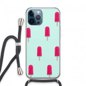 CaseCompany Waterijsje: iPhone 13 Pro Max Transparant Hoesje met koord